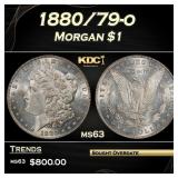 1880/79-o Morgan Dollar $1 Grades ms63