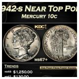 1942-s Mercury Dime Near Top Pop 10c ms67+ SEGS