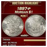 1897-p Morgan Dollar $1 ms66+ SEGS