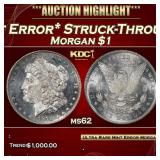 PCGS 1878-s *Mint Error* Struck-Through Obverse Mo