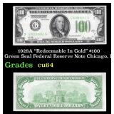 1928A $100 Green Seal Federal Reserve Note "Redeem