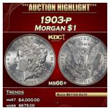 1903-p Morgan Dollar $1 ms66+ SEGS