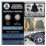 Buffalo Nickel Shotgun Roll in Old Bank Style 