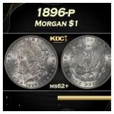 1896-p Morgan Dollar $1 Grades ms62+