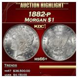 1882-p Morgan Dollar $1 ms66+ SEGS
