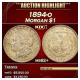 1894-o Morgan Dollar $1 ms62+ USCG