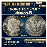 1880-s Morgan Dollar TOP POP! $1 ms69 SEGS