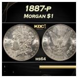 1887-p Morgan Dollar $1 Grades ms64