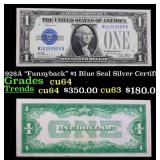 1928A $1 Blue Seal Silver Certificate "Funnyback"