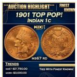1901 Indian Cent TOP POP! 1c ms67 rd SEGS