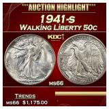 1941-s Walking Liberty Half Dollar 50c ms66 SEGS
