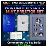 1986 United States Mint Prestige Proof Set 7 Coins