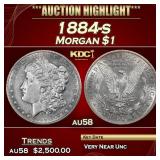 1884-s Morgan Dollar $1 au58 SEGS