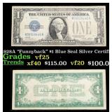 1928A $1 Blue Seal Silver Certificate "Funnyback"