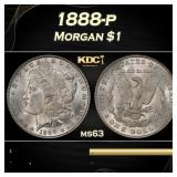 1888-p Morgan Dollar $1 Grades ms63