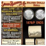 10 Coin SEARS Unc Morgan Dollar Roll 1878/