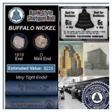 Buffalo Nickel Shotgun Roll in Old Bank Style 