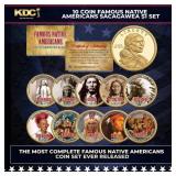 10 Coin Famous Native Americans Sacagawea $1 Set O