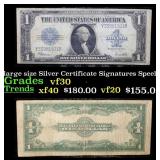 1923 $1 large size Silver Certificate Grades vf++