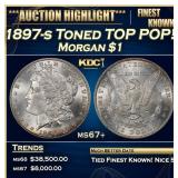 1897-s Morgan Dollar Toned TOP POP! $1 ms67+ SEGS