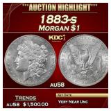 1883-s Morgan Dollar $1 au58 SEGS
