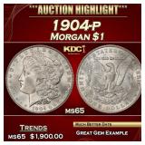 1904-p Morgan Dollar $1 ms65 SEGS