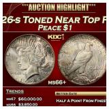 1926-s Peace Dollar Toned Near Top Pop $1 ms66+ SE