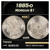 1885-o Morgan Dollar $1 Grades ms65