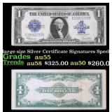 1923 $1 large size Silver Certificate Grades Choic