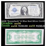 1928B $1 Blue Seal Silver Certificate "Funnyback"