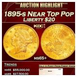 1895-s Gold Liberty Double Eagle Near Top Pop $20