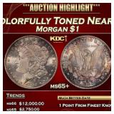 1879-o Morgan Dollar Colorfully Toned Near Top Pop