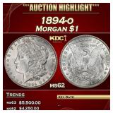 1894-o Morgan Dollar $1 ms62 USCG