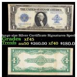 1923 $1 large size Silver Certificate Grades xf+ S
