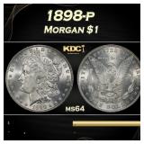 1898-p Morgan Dollar $1 Grades ms64