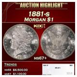 7600 1881-s Morgan Dollar $1 ms67+ SEGS