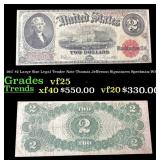 1917 $2 Large Size Legal Tender Note Thomas Jeffer