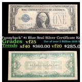 1928D $1 Blue Seal Silver Certificate "Funnyback"