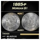 1885-p Morgan Dollar $1 ms66+ SEGS