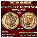 1882-cc Morgan Dollar Colorfully Toned Near Top Po