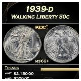 1939-d Walking Liberty Half Dollar 50c ms66+ SEGS