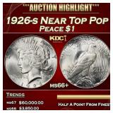 1926-s Peace Dollar Near Top Pop $1 ms66+ SEGS