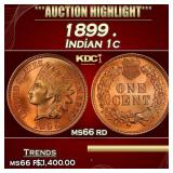 1899 Indian Cent . 1c ms66 rd SEGS