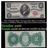 1891 $2 Large Size Silver Certificate "Windom Note