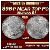 1896-p Morgan Dollar Near Top Pop! $1 ms67 SEGS