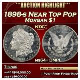 1898-s Morgan Dollar Near Top Pop $1 ms64+ DMPL SE