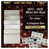 1973-1978 Mint Set Run 74 Coins 6 Complete Sets Co
