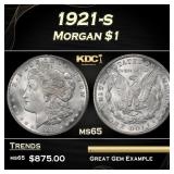 1921-s Morgan Dollar $1 Grades ms65