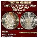 1880-s Morgan Dollar Colorfully Toned Near Top Pop