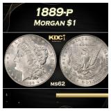 1889-p Morgan Dollar $1 Grades ms62